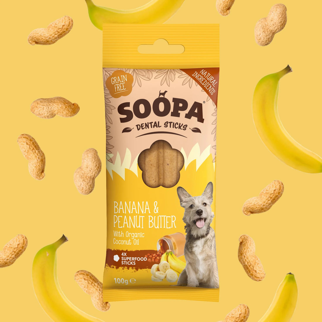 Dental Sticks Banana & Peanut Butter